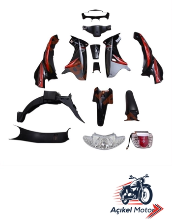KAPORTA SET [SİYAH] [FAR+STOP+SİNYAL DAHİL] MONDIAL SFC #65494